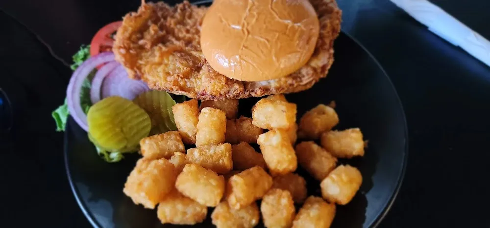 Tenderloin Sandwich and Tots